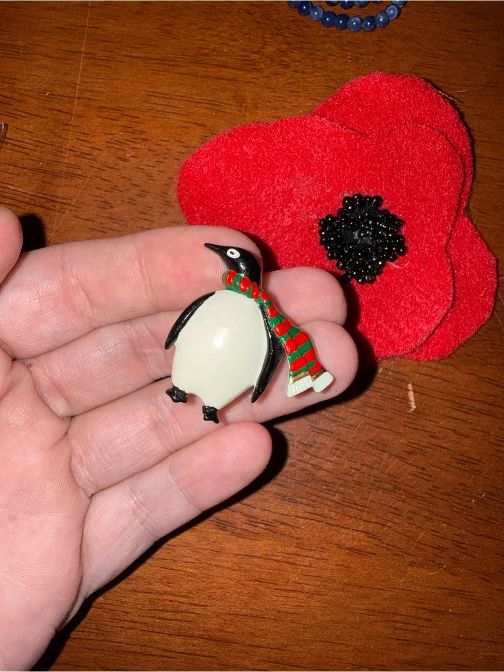 Red Poppy Felt Brooch - Unbranded